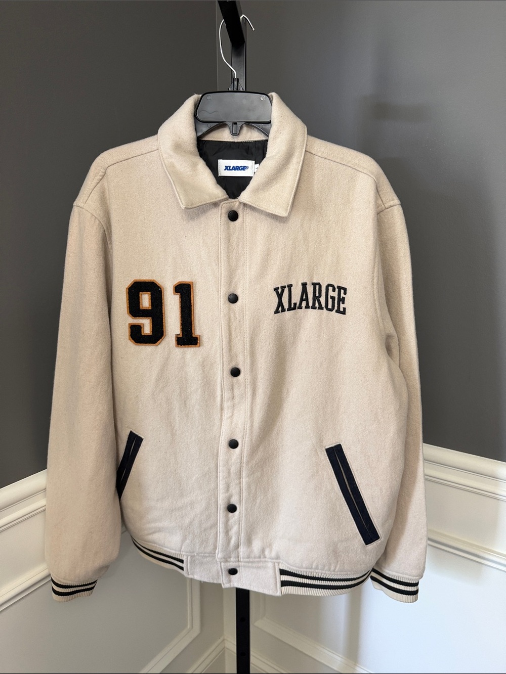 XLARGE Varsity Bomber Jacket with Contrast Trim